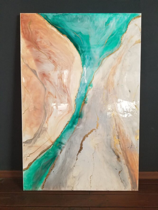 Resin green painting - Image 4