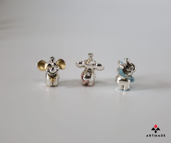 3 pcs set elephant figurines - Image 5