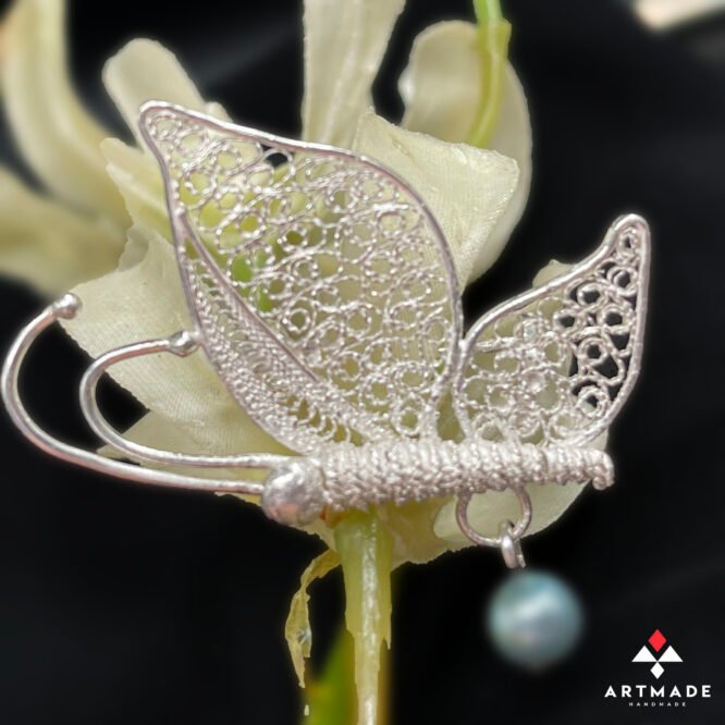 Filigree brooch-Butterfly - Image 3