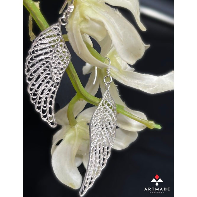 Filigree earrings-Angel wings - Image 3